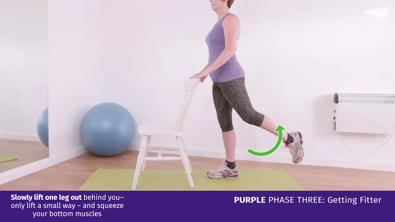 a person exercising with a ball